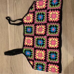 Forever 21 Multicolor Crochet Crop Top